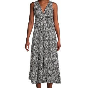 MAX STUDIO V-Neck Tiered Midi Dress